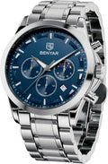 by Montre Homme Chronographe Etanche Lumineuses Date Grand Cadran Classique Mode Affaires Analogique Quartz Montres Cadeau Élégant Pour Hommes