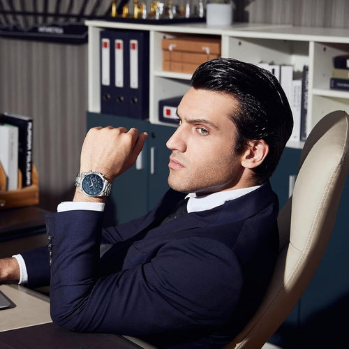 by Montre Homme Chronographe Etanche Lumineuses Date Grand Cadran Classique Mode Affaires Analogique Quartz Montres Cadeau Élégant Pour Hommes