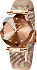 Montre Femme Bracelet Acier Inoxydable Montre Quartz Pour Femme Pour Travail Cérémonie