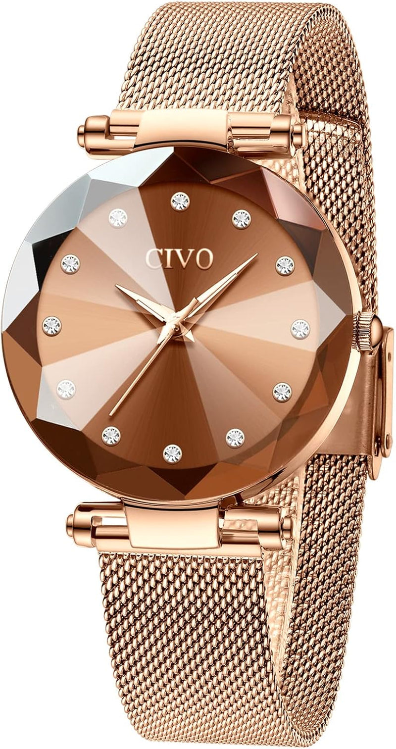 Montre Femme Bracelet Acier Inoxydable Montre Quartz Pour Femme Pour Travail Cérémonie