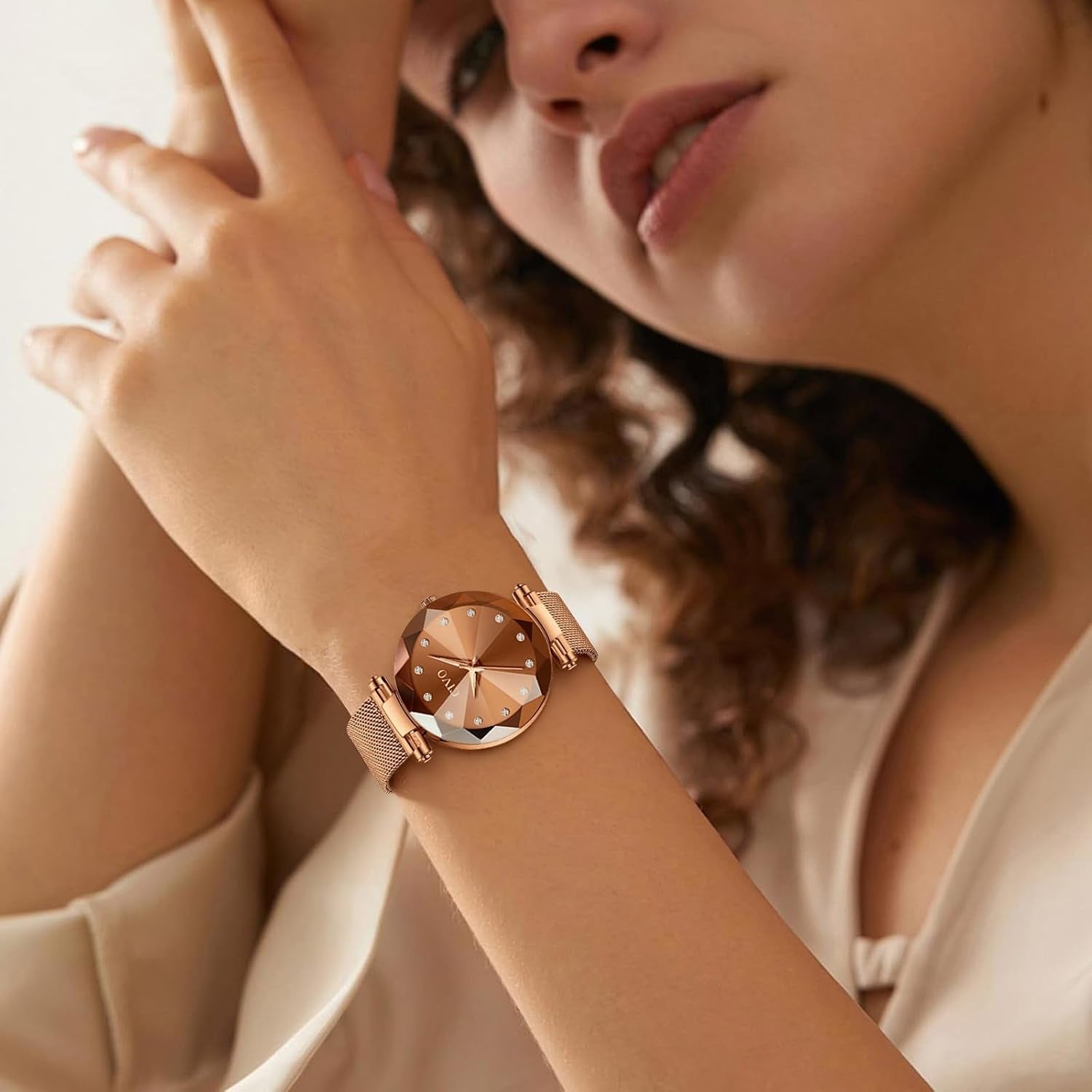 Montre Femme Bracelet Acier Inoxydable Montre Quartz Pour Femme Pour Travail Cérémonie