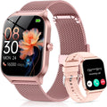 Montre Connectée Femme Avec Appel Bluetooth, 1.85" HD Smartwatch Femme Avec Fréquence Cardiaque/Sommeil/Spo2, 120+ Modes Sportifs, IP68 Étanche, Fitness Tracker Watch Pour Android Ios-Or Rose