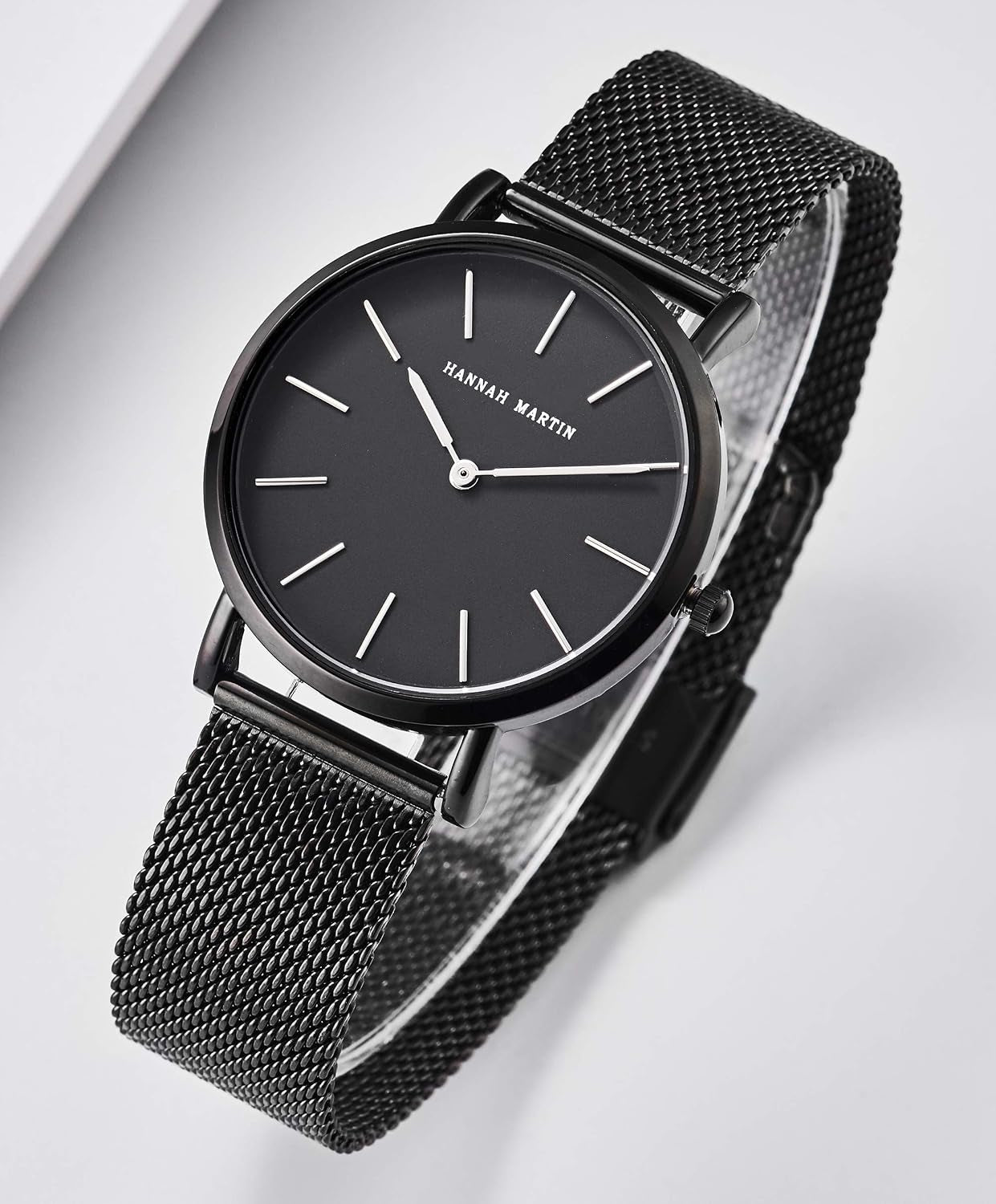 Très Mince Montre Pour Femme Quartz Analogique Étanche Acier Inoxydable